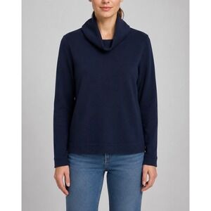 Aether High Neck Pullover Womens M Nordic Navy Fleece Cozy Outdoor Gorpcore‎ Ski